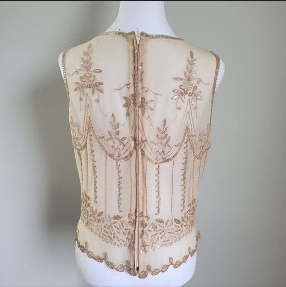 Carol Horn's Habitat Vinatage Beaded Silk Top 1970's Collection - Picture 4 of 10